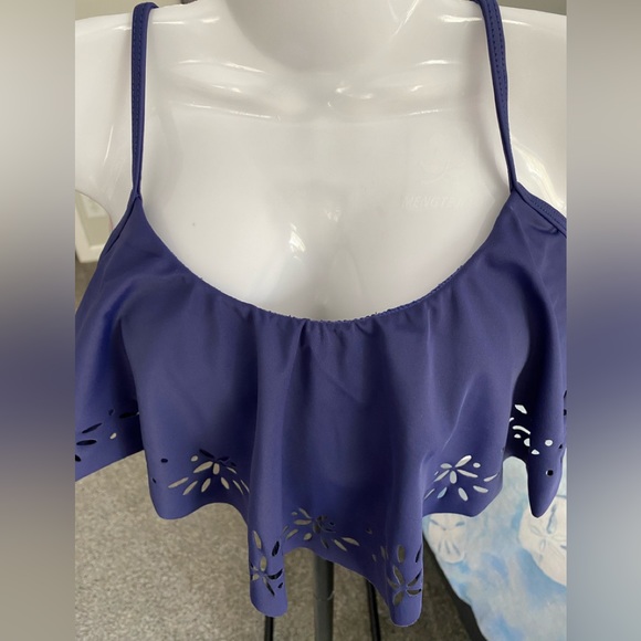 🇺🇸Cute Navy Drape Swim Top - Picture 2 of 10